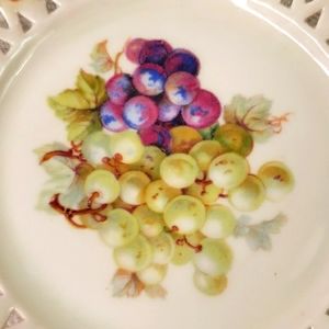 CICO Bavaria Germany Fruit Plate vintage reticulated edge decorative